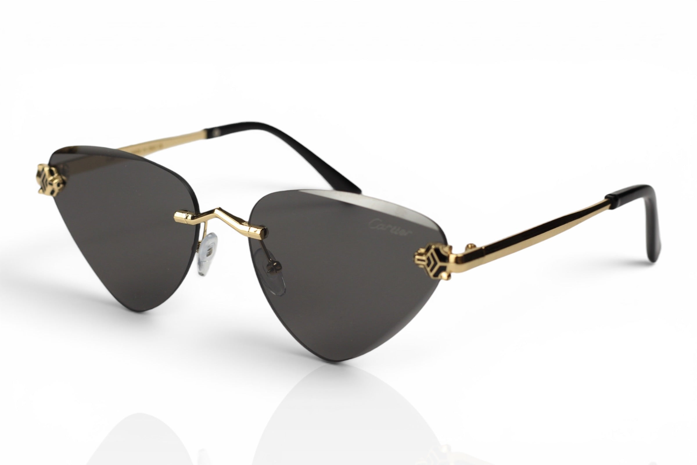Cartier Rimless Cat-Eye Sunglasses