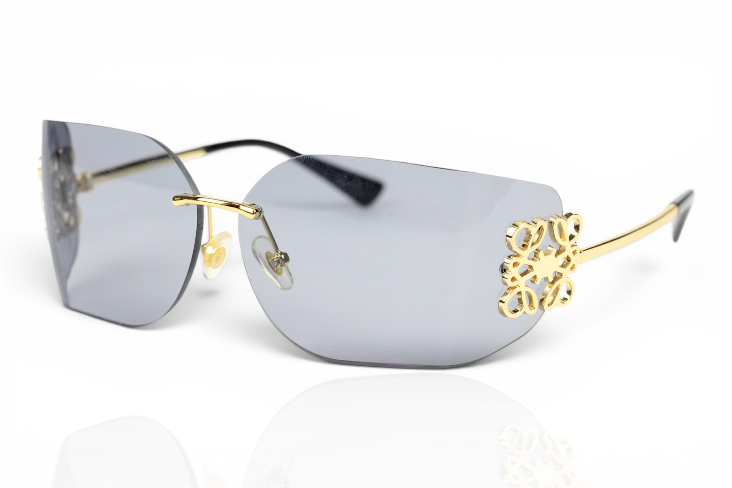 Loewe Anagram-Hinge Rimless Sunglasses