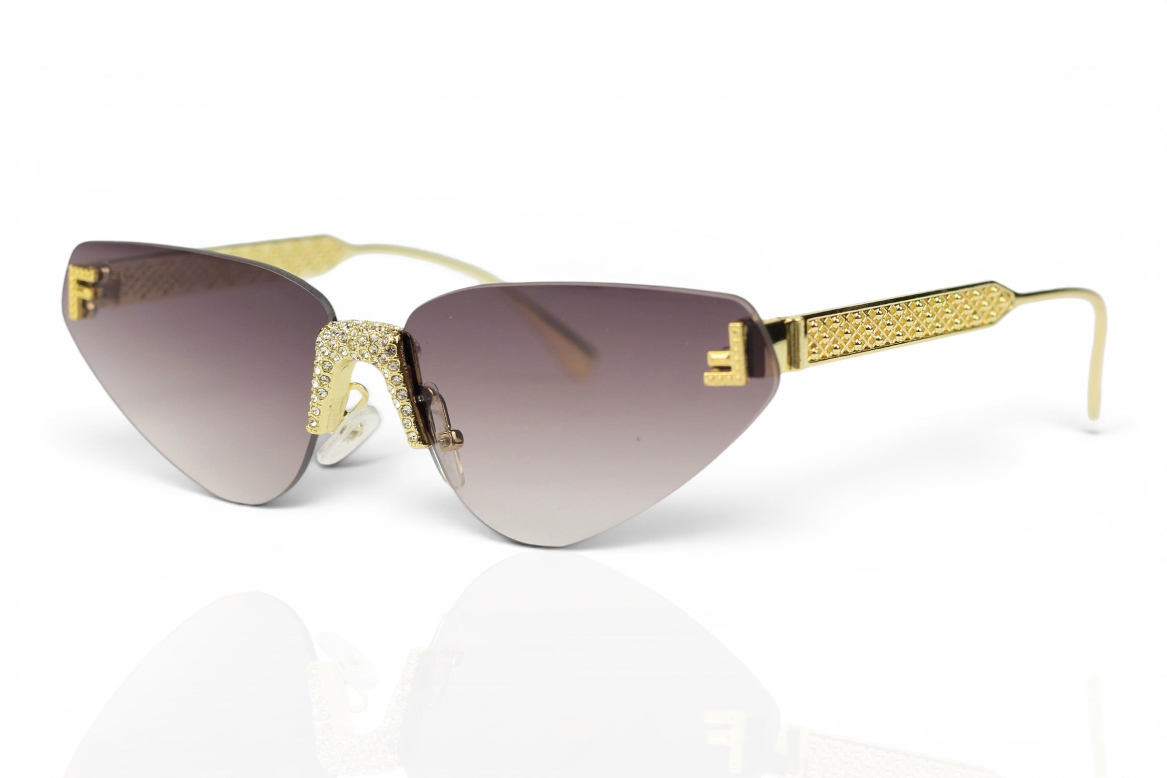 Fendi Rimless Cate-Eye Sunglasses